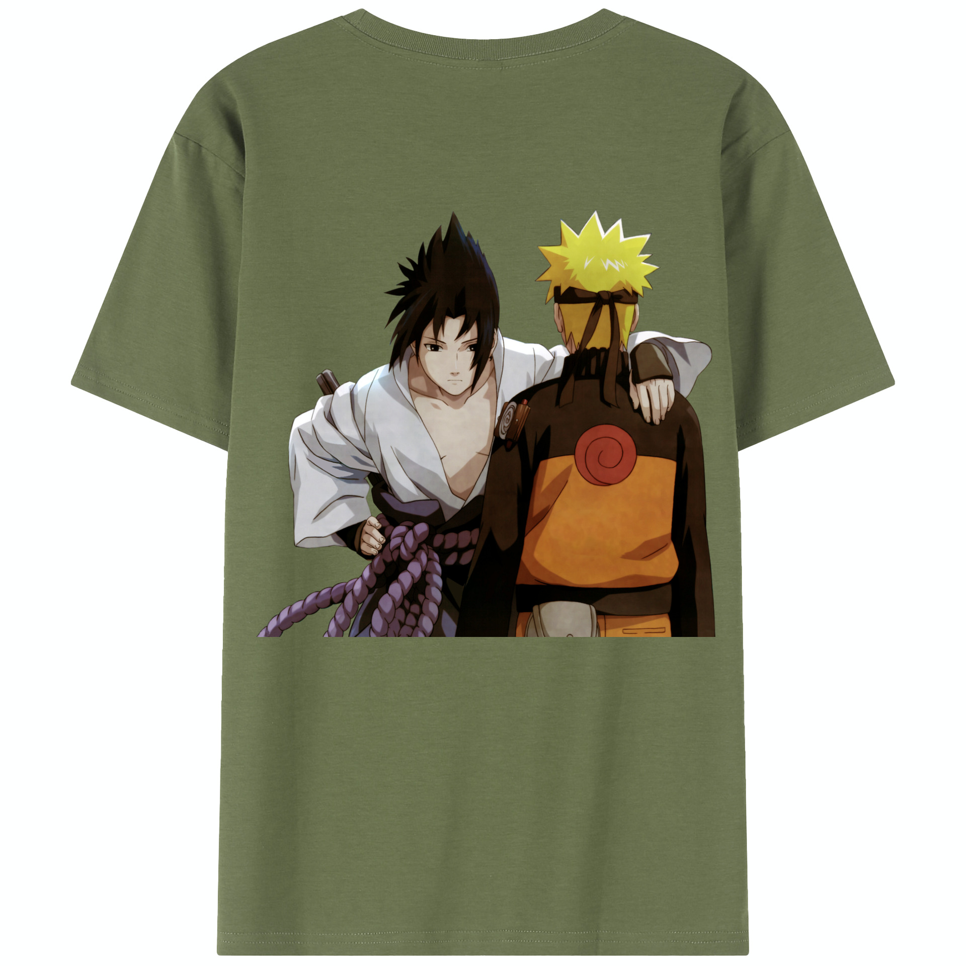 （画像用） NARUTO -ナルト- うちは サスケ Uchiha Sasuke 綿100％半袖Tシャツ（背面プリント）